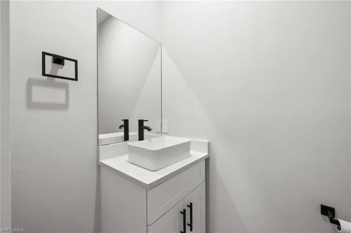 Bathroom featuring vanity