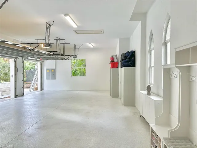 Garage with electric panel