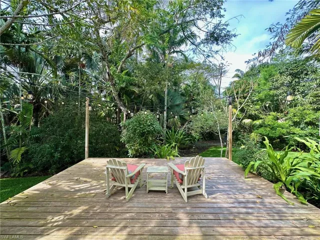 View of wooden deck