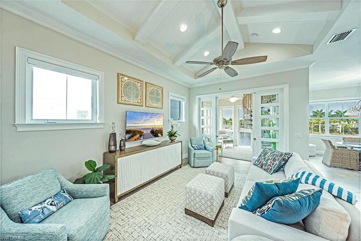 Great Room & Sun Room with Custom French Doors
