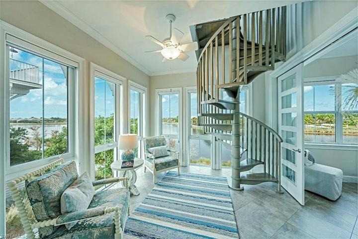 Sun Room with Spiral Staircase to Observatory