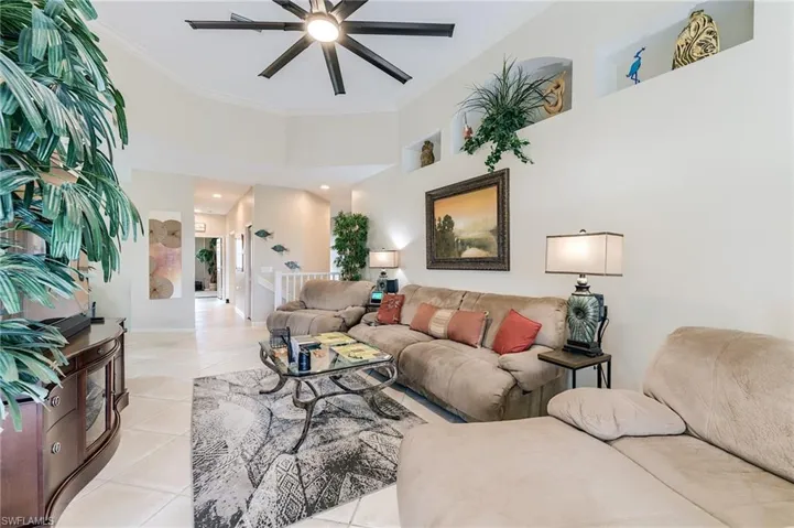 Family room with new giant fan