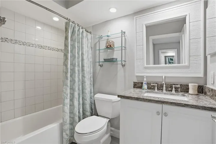 Tastefully updated guest bathroom