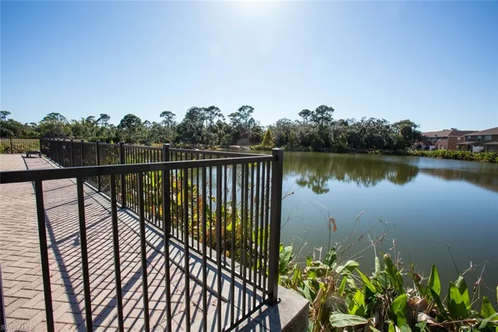 pool deck overlooks lake