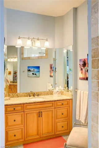 “Spa-Like Primary Bathroom with Dual Vanities"