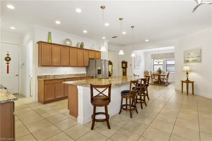 Functional and stylish kitchen designed for entertaining or casual family meals.