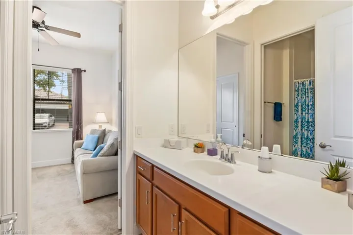 Full bathroom connected directly to the bedroom, providing privacy and convenience for residents or guests.