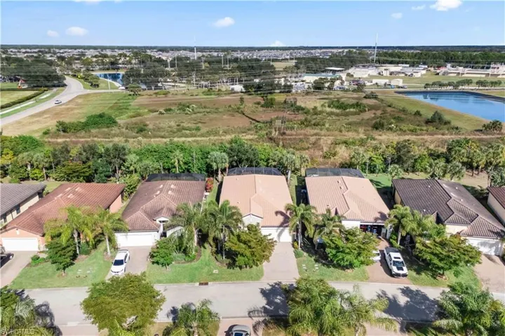 Top-front view emphasizing the property’s expansive outdoor areas.