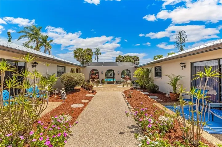 Front entry of the property from the parking area