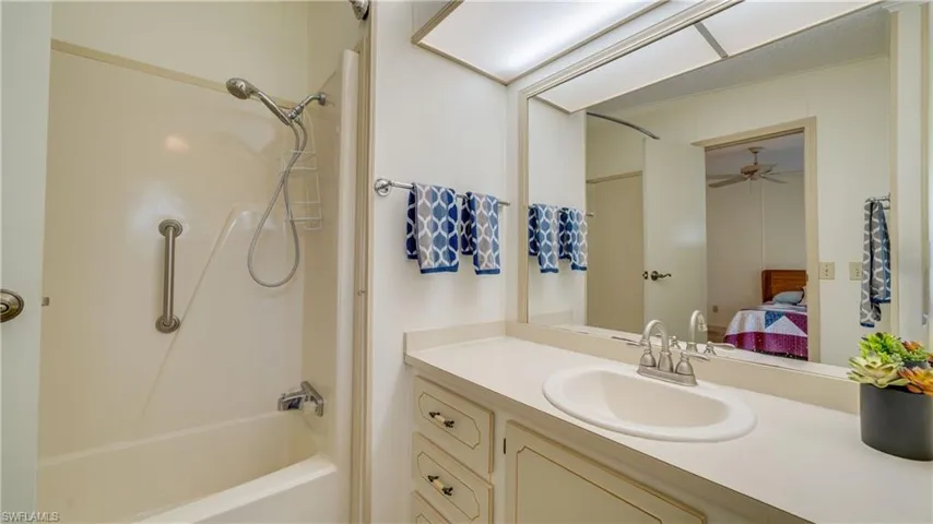 The Primary En Suite Bath Offers Much Counter Space