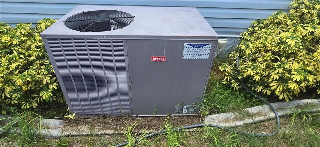 Exterior view of a central air condition unit