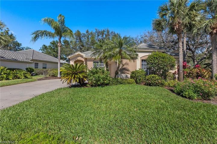 Nicely manicured front yard.