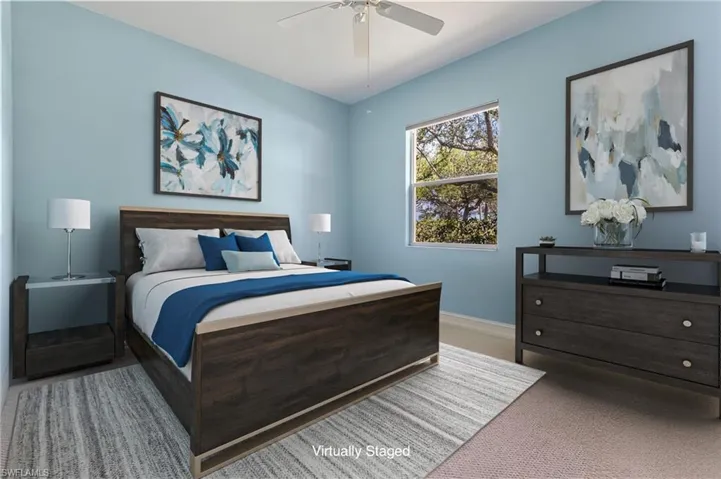 Virtually staged used as a 3rd bedroom, no closet.