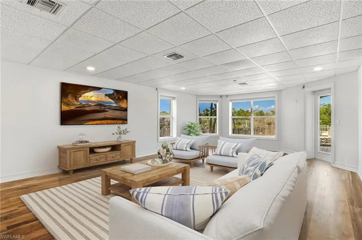 Virtually Staged Lower Level Living Area