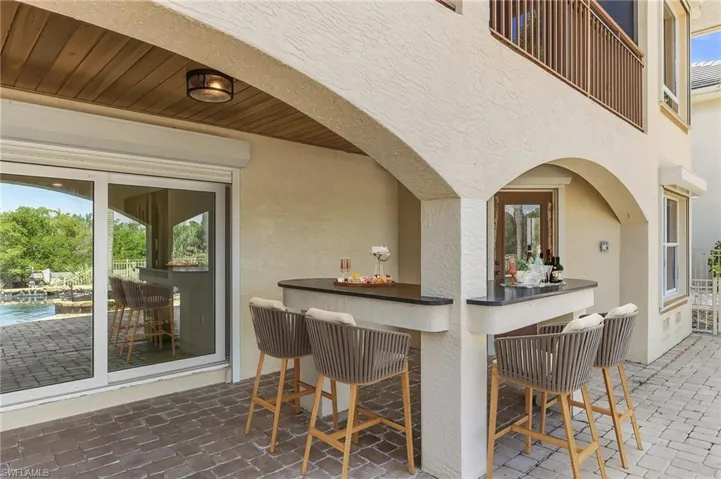 Virtually Staged Outdoor Bar Counter