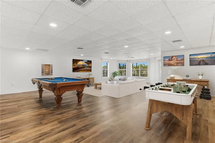 Virtually Staged Lower Level Entertainment Area