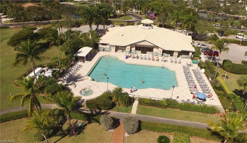 Community pool featuring a patio area