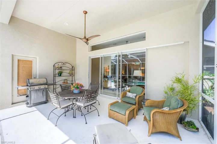 View of patio / terrace featuring grilling area and outdoor dining area