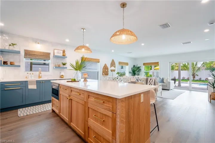 Island white oak cabinetry