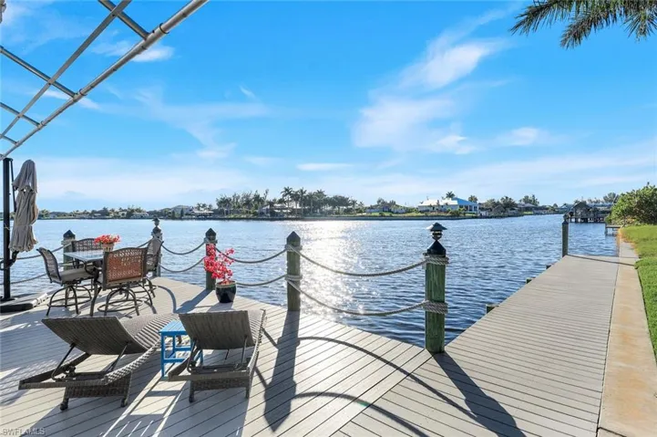 Composite dock area featuring a water view of Lavedo Lake