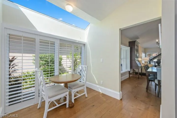 Breakfast room with brand new hurricane impact atrium windows.