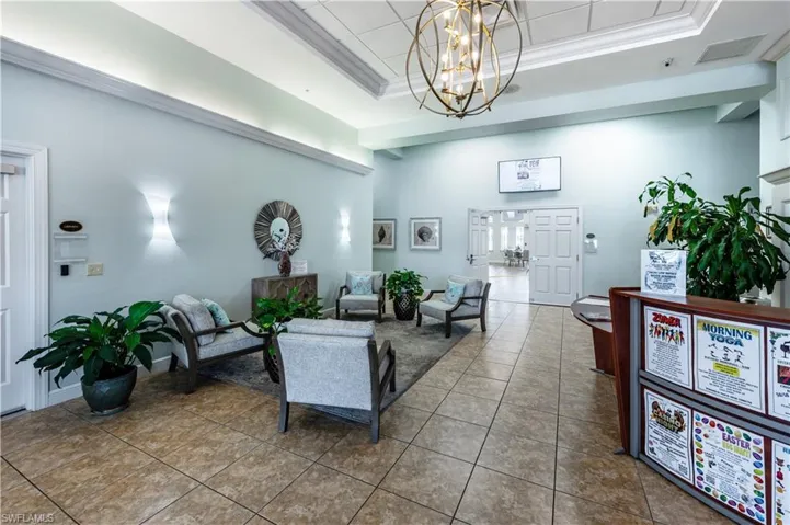 Lobby featuring crown molding