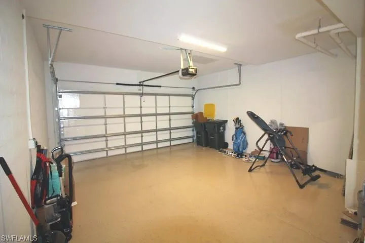 2-car garage with a garage door opener