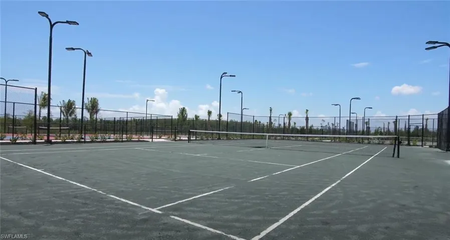 View of tennis court