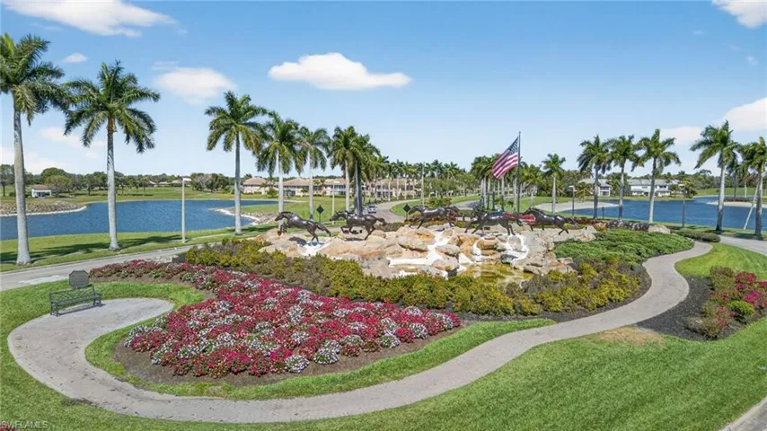 Surrounding community featuring a water view