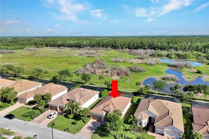 Aerial view of 9311 Fieldstone Lane.
