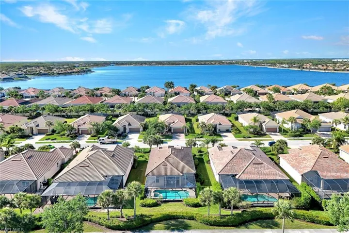 Aerial view of the surrounding neighborhood.  9311 Fieldstone is the home in the center of these homes.