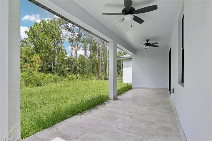 View of patio / terrace with ceiling fan