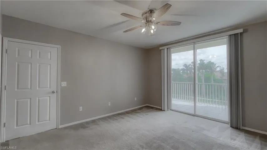 Bedroom has lanai access