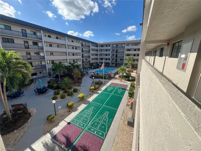 Surrounding community with shuffleboard