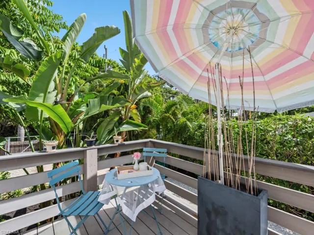 Sunny deck off kitchen