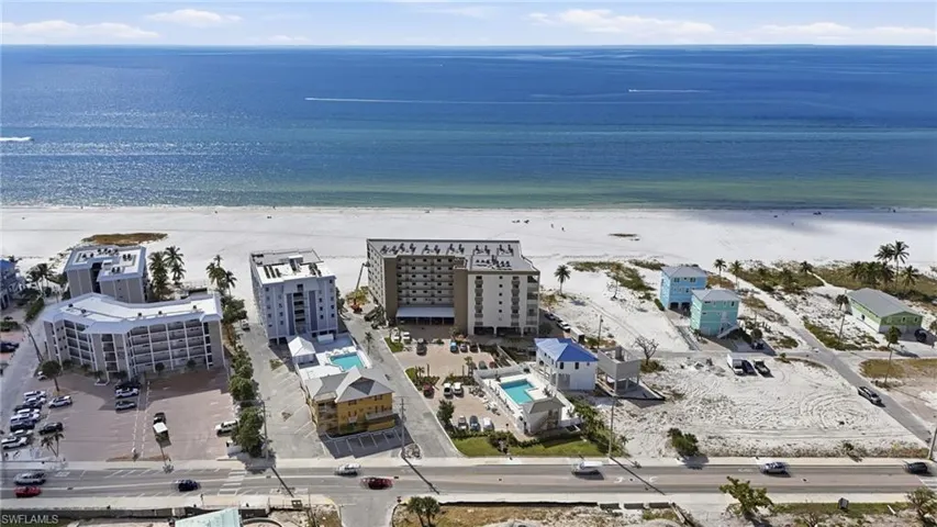 Aerial view of expansive coastline
