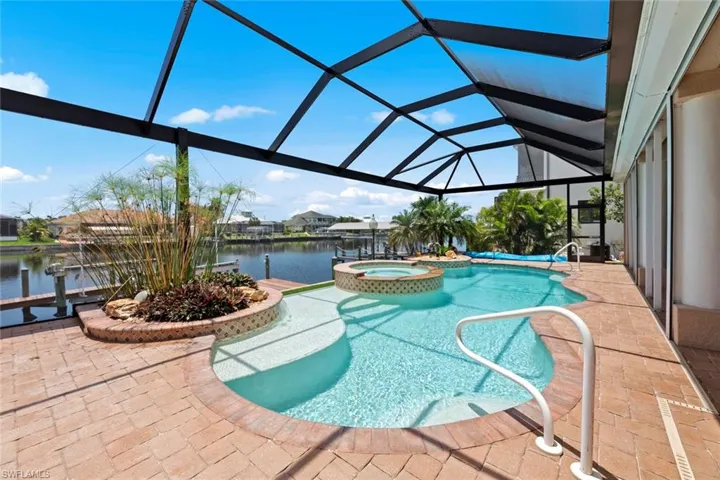Pool looking out to canal