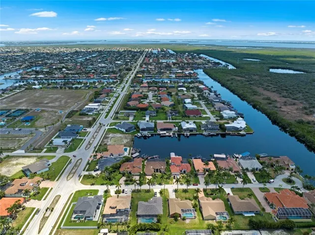 Aerial view looking South of home