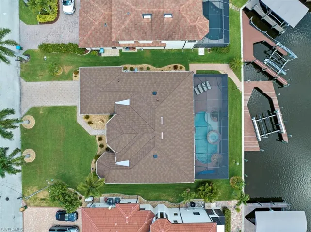 Aerial view of home