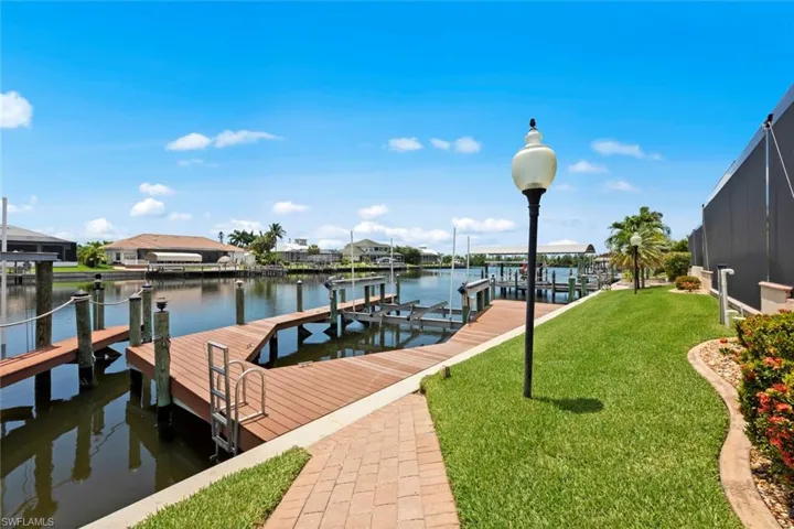 Brick walk to dock