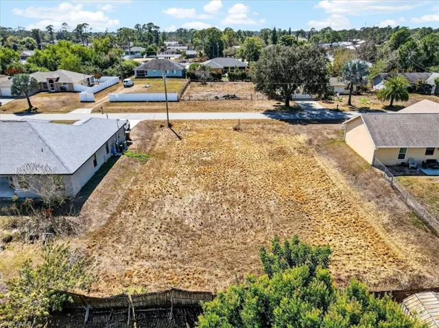 Aerial view of residential area