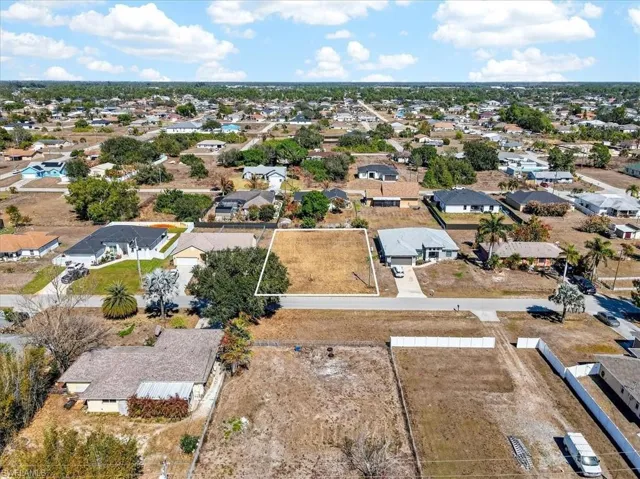 Aerial view of residential area