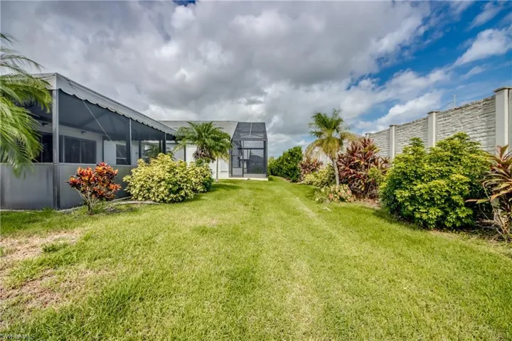Very private back yard.
