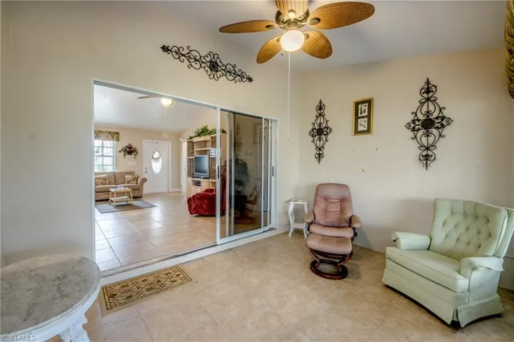 Not under air-not counted in square footage.  Acrylic windows for year round use.