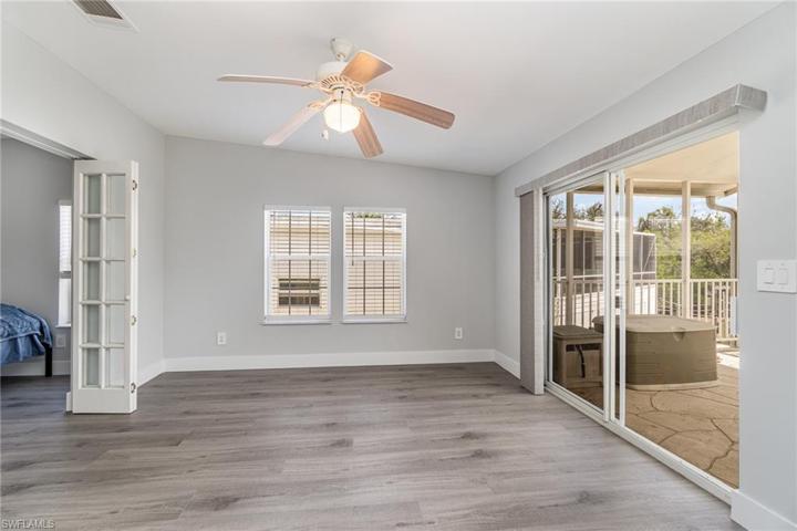 Den/Guest bedroom with french doors and patio access