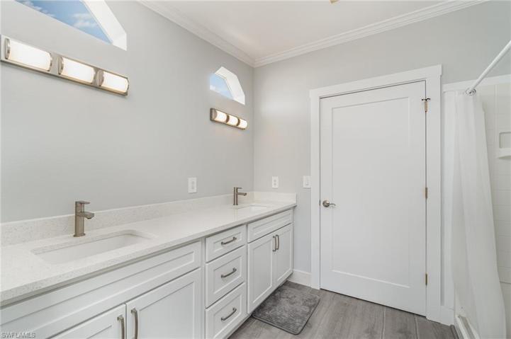 Primary en-suite with double sinks and new vanity