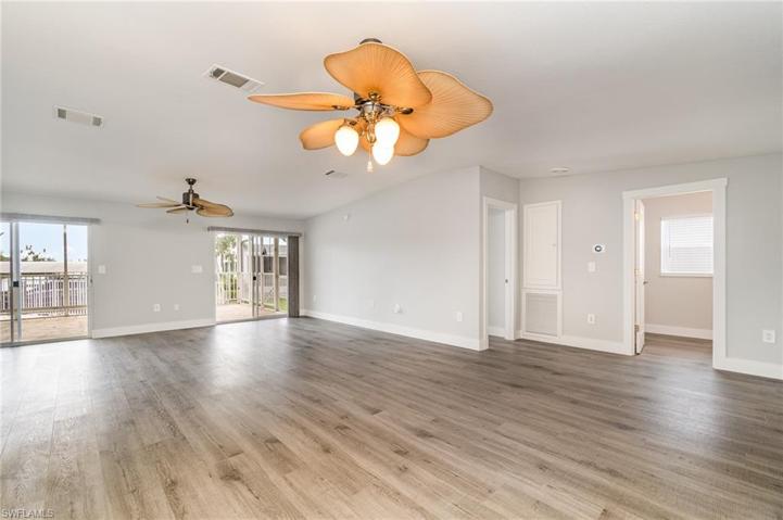 Great room with open concept to kitchen and dining area