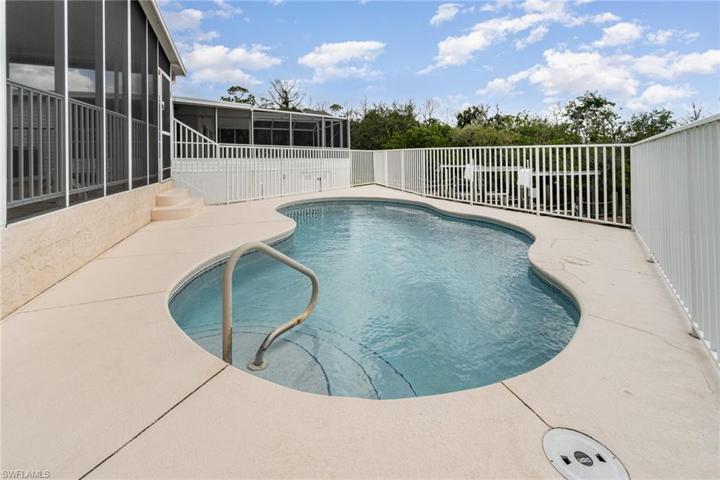 fenced in pool area