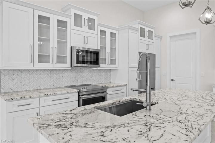 farm sink in kitchen