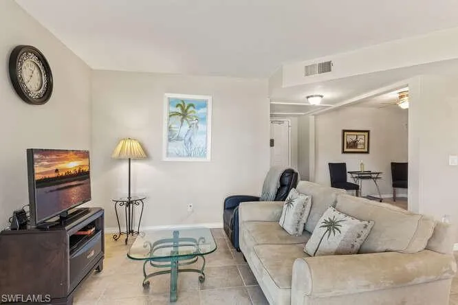 Living area with baseboards